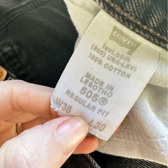 Levis 505 Regular Fit Jeans Mens 36x30 Classic Straight Leg Zipper Fly Denim - Picture 8 of 8